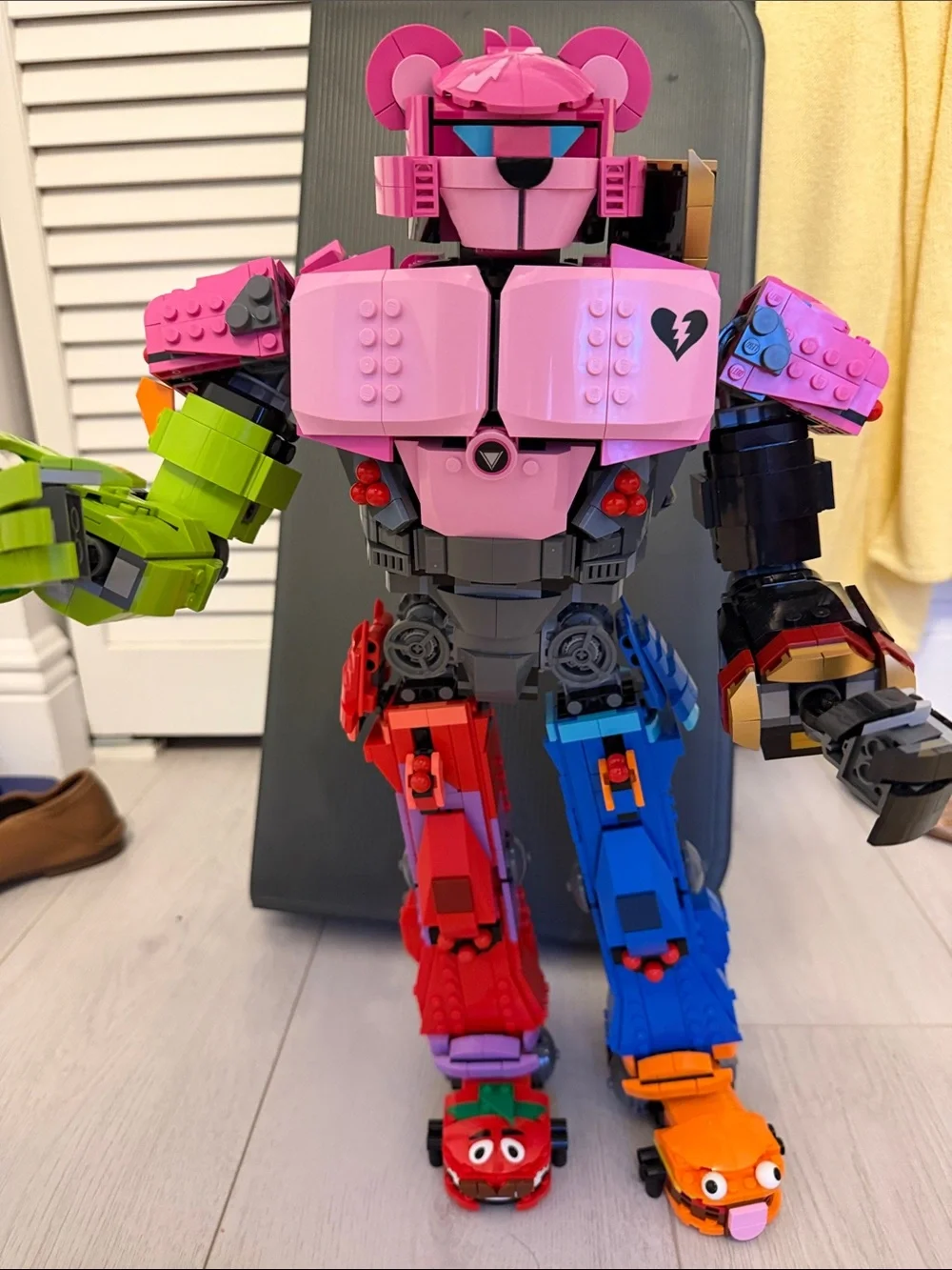 Lego Pink Multicolor Buildable Mech with Character Feet